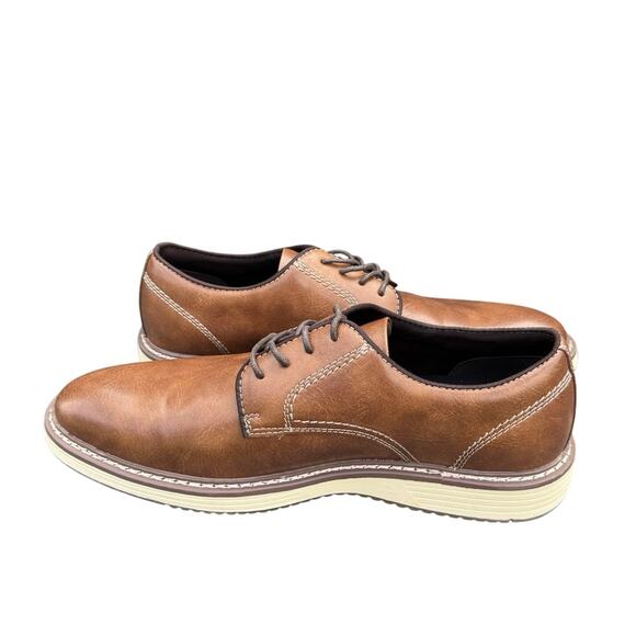 Steve Madden P-Jansen Cognac Brown Oxfords Dress Office Mens Shoes Size 9 NWB - Picture 5 of 6